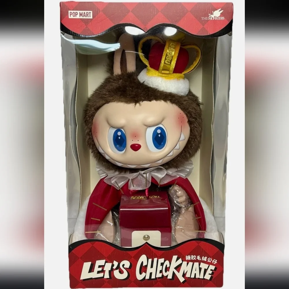 🔥B1G1🔥POP MART AUTHENTIC LABUBU LET’S CHECKMATE KING SERIES VINYL PLUSH DOLL